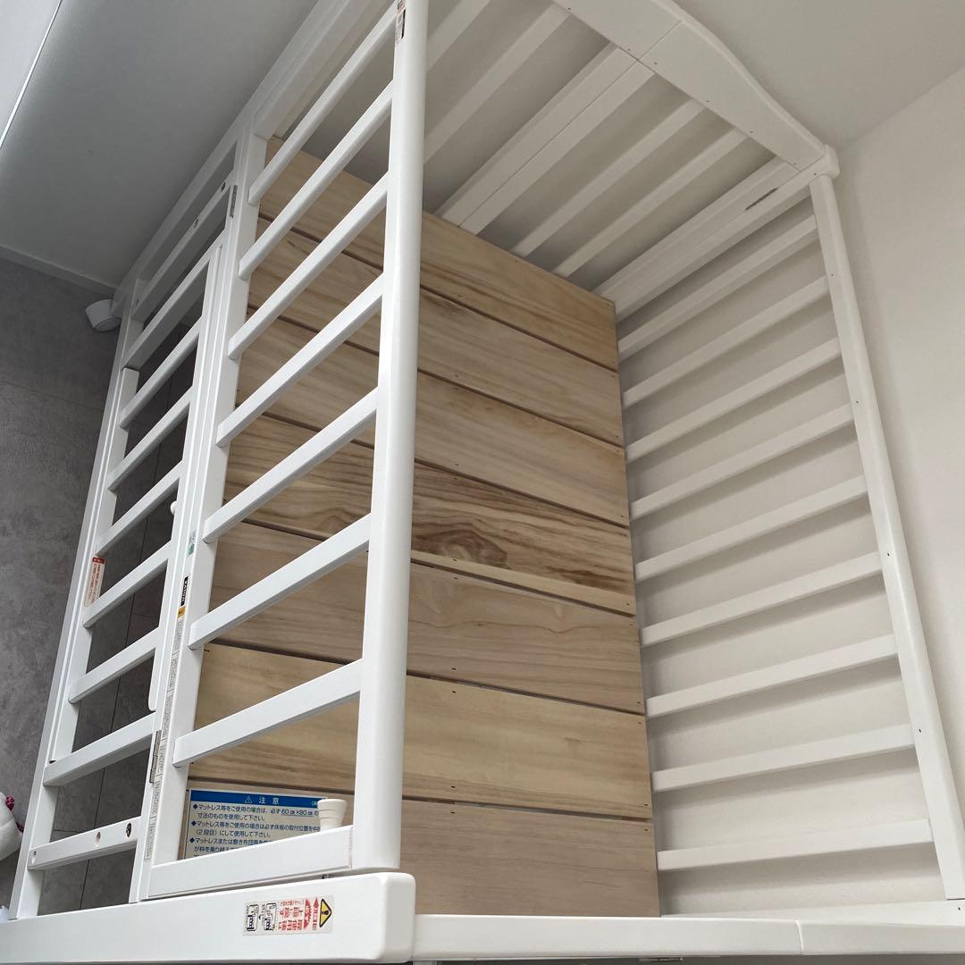 【送料込み】KATOJI 折りたたみ ミニベビーベッド 白 美品 ~24か月