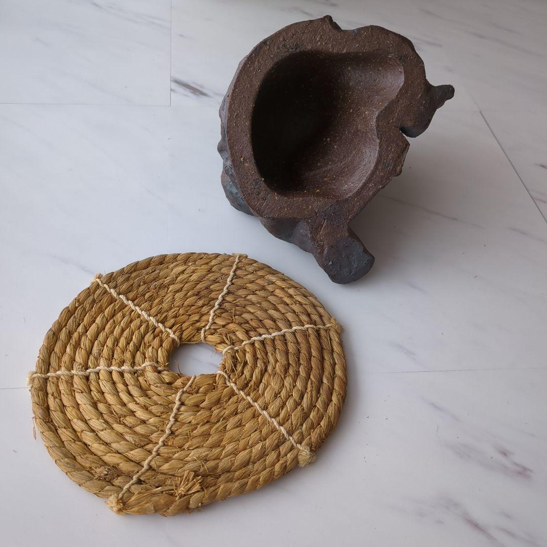 【村秀鬼瓦工房】鬼もひるね 金棒 鬼の置物 安田瓦 装飾瓦 新潟県 工芸品