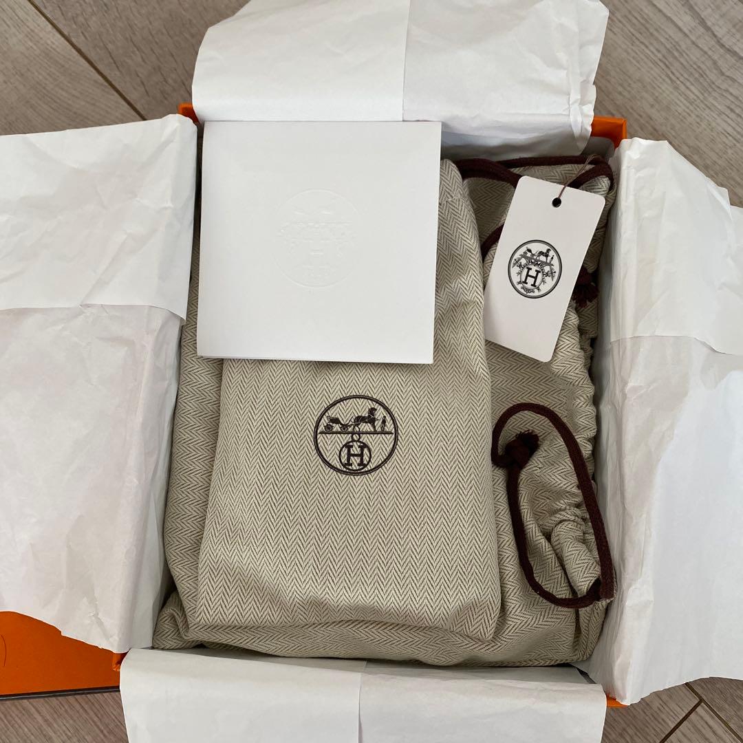 HERMES エルメス　ミニエブリン　ブラック×ゴールド　D刻印　美品