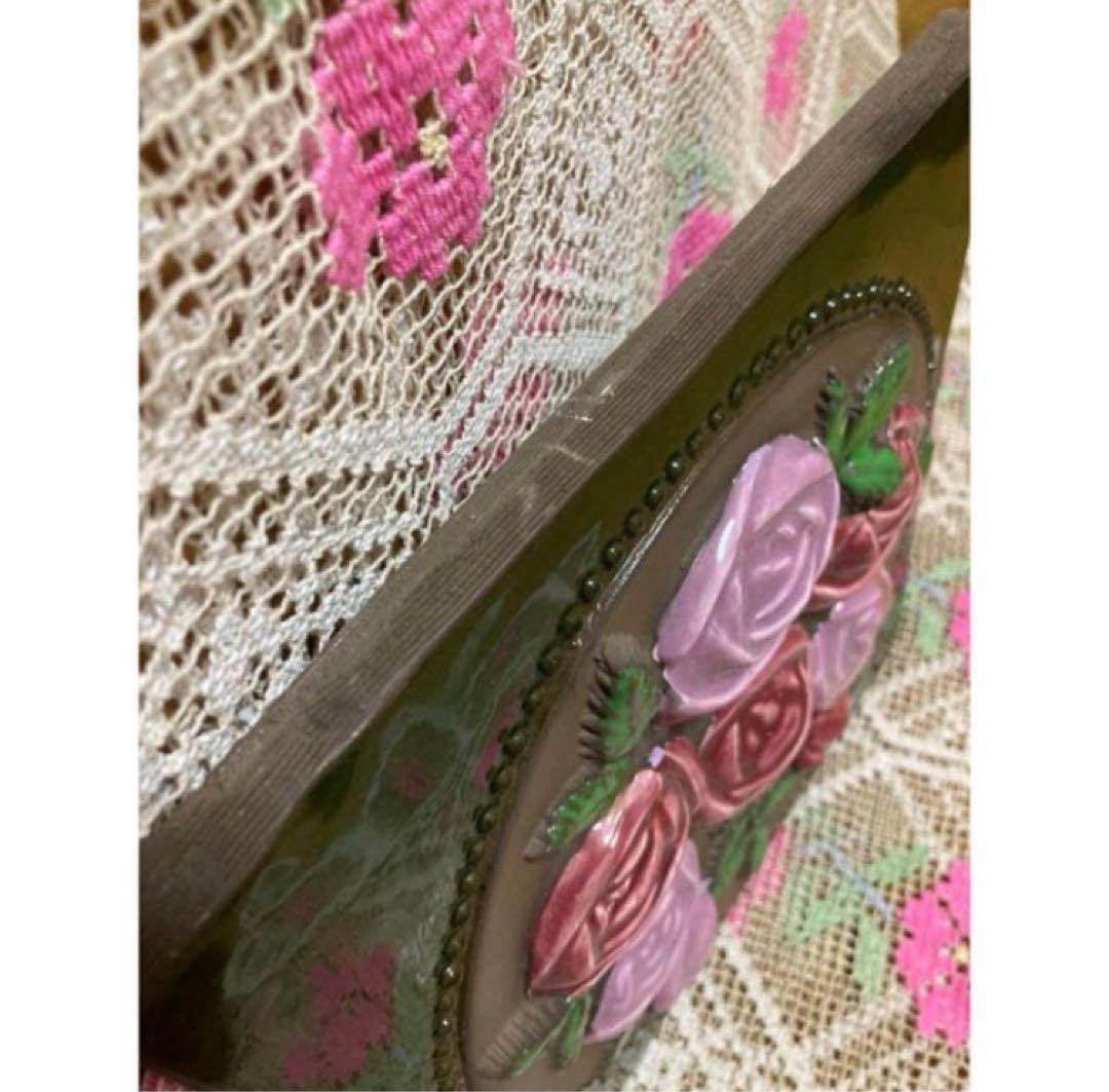 《ヴィンテージ 》ジイガントフタ　スウェーデン【薔薇の陶板】大型　壁飾り