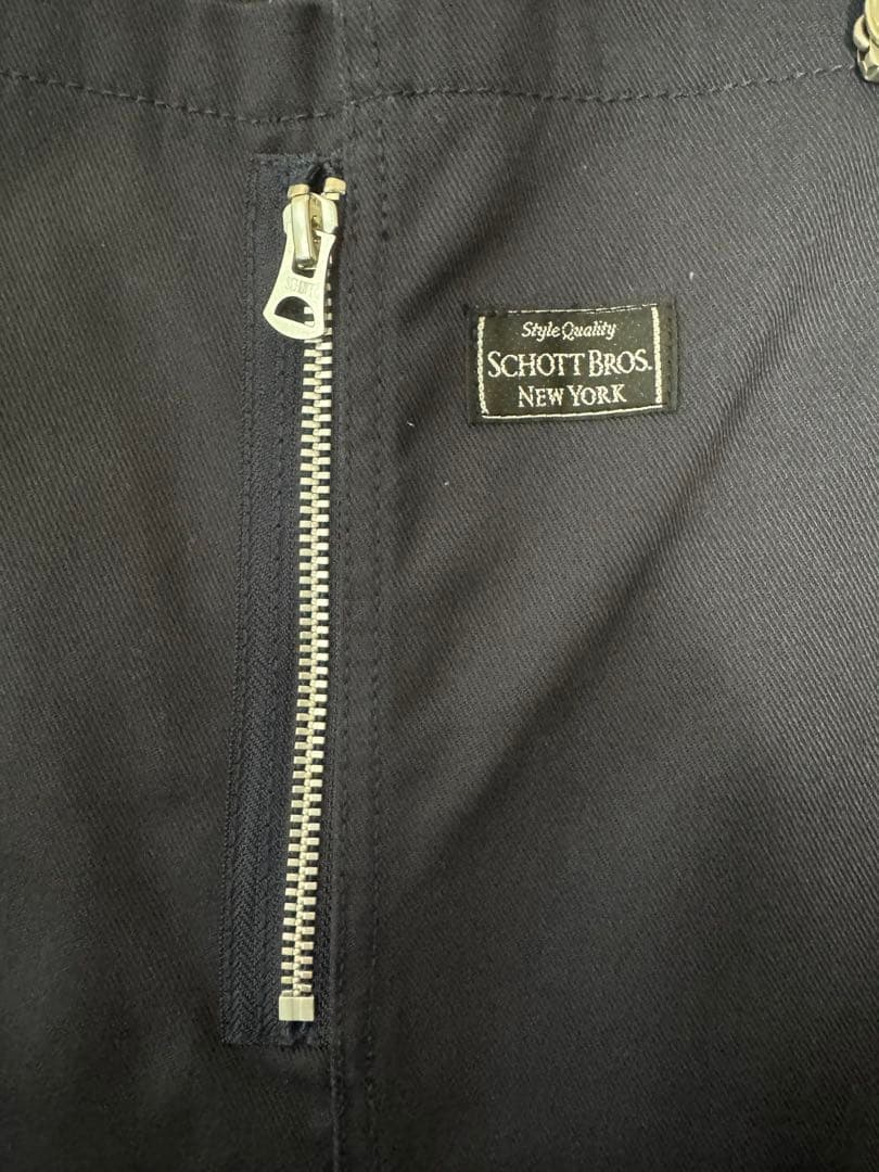 schott ショット オーバーオール フロントジッパー付き