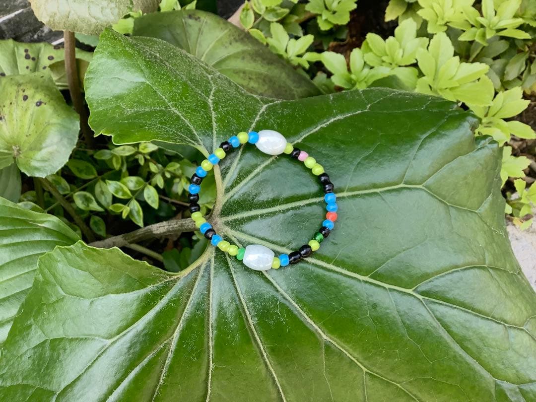 蔵出‼️ガラス玉　日本製超アンティークとんぼ&糸魚川翡翠樽型ブレスレット小物パーツ