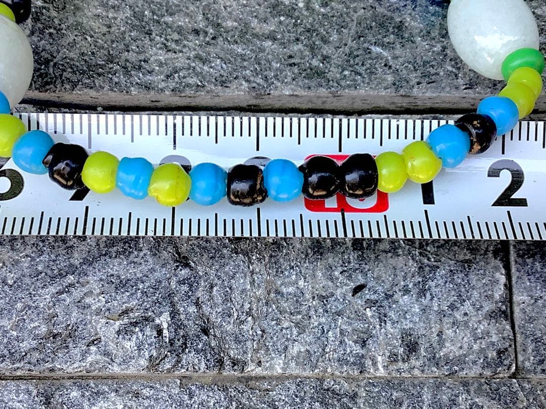 蔵出‼️ガラス玉　日本製超アンティークとんぼ&糸魚川翡翠樽型ブレスレット小物パーツ