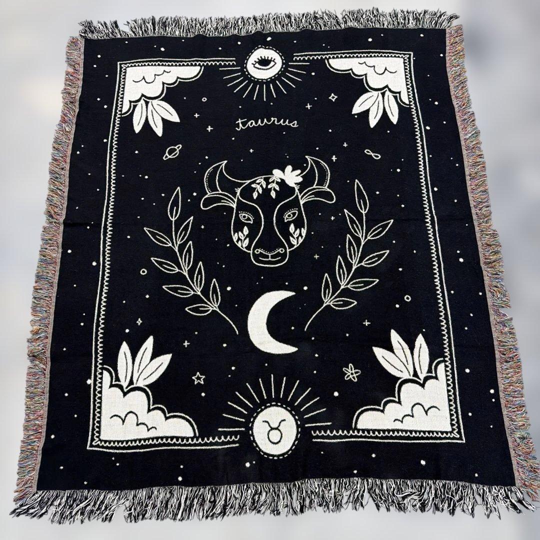 牛　マルチカバー　ソファカバー　ヴィンテージラグ　160x134