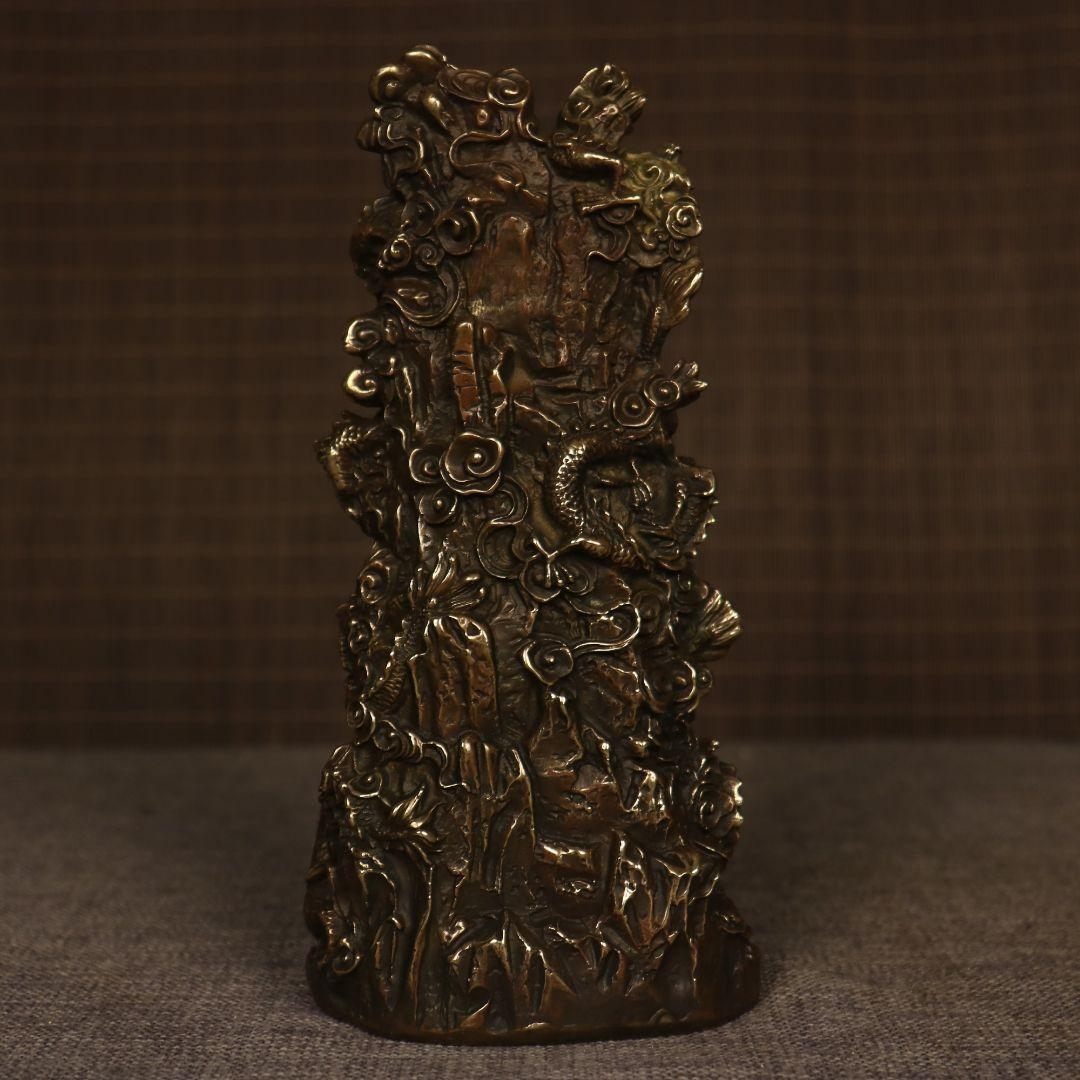 仏教美術 仏像 九龍観音 乗竜観音 銅製 仏像 彫刻 置物 開運 風水