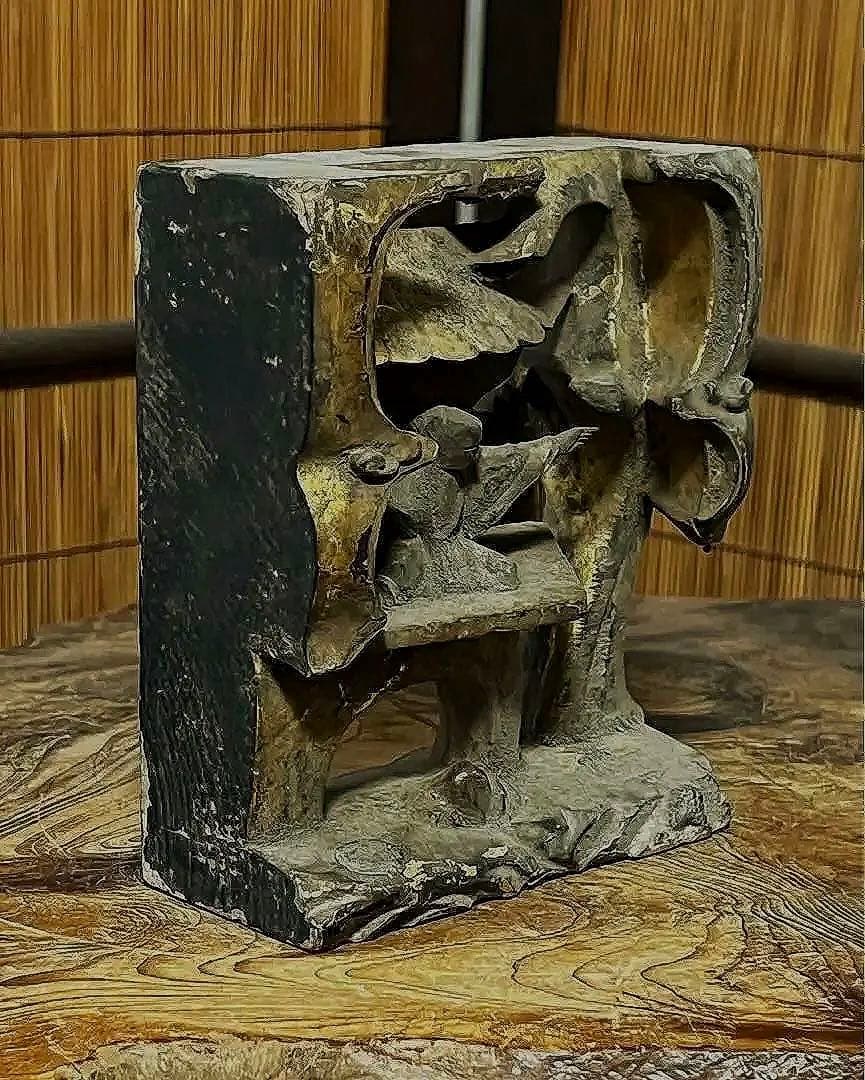 仏教美術 神社仏閣 欄間 残欠 装飾部品 希少 金彩 飾り木彫り