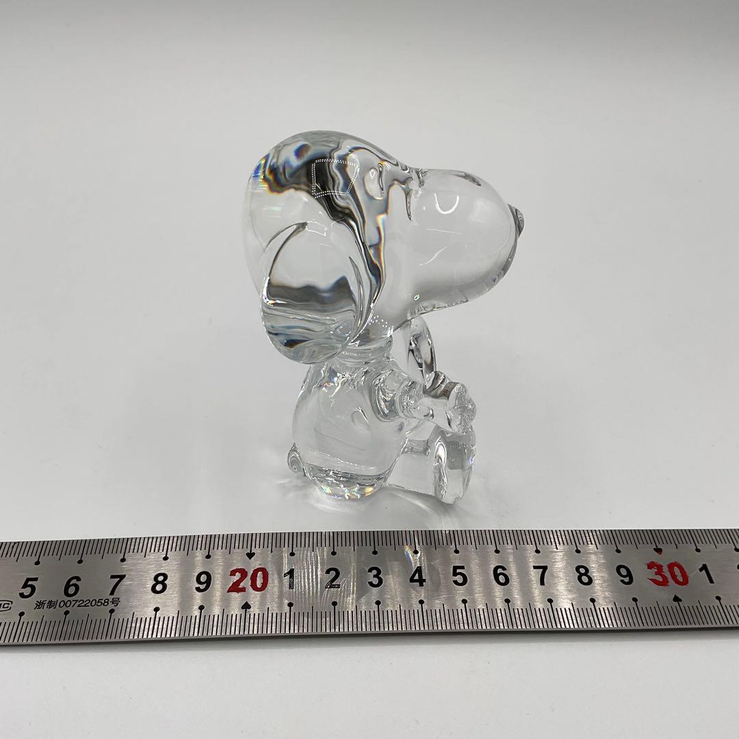 バカラ Baccarat スヌーピー オブジェ クリスタル 箱付き