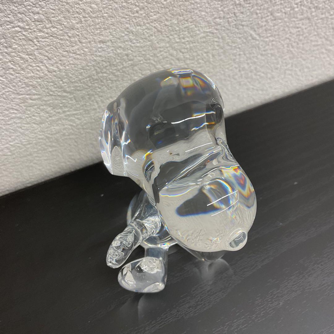 バカラ Baccarat スヌーピー オブジェ クリスタル 箱付き