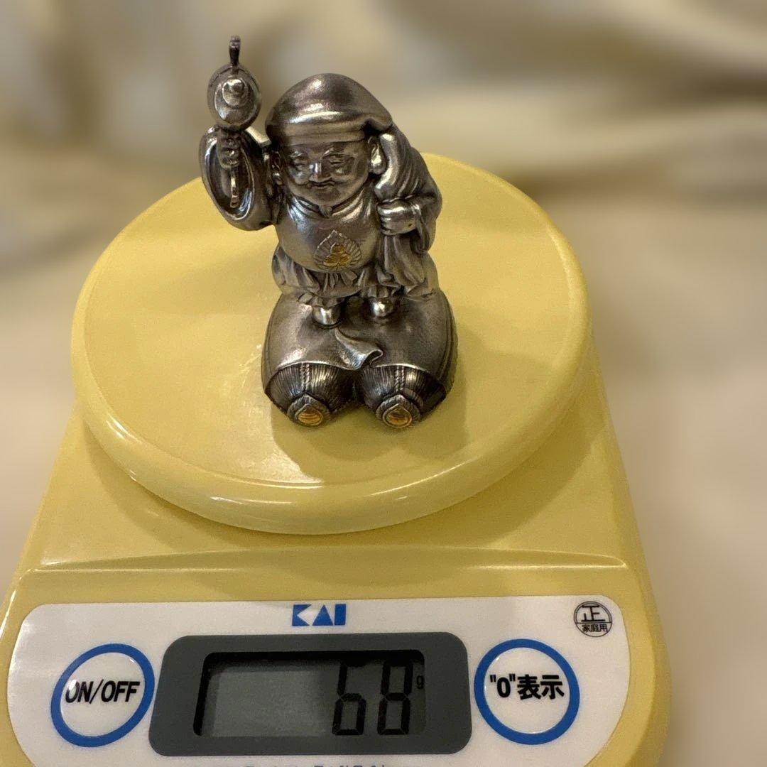 純銀製　大黒天　68g 縁起物 置物