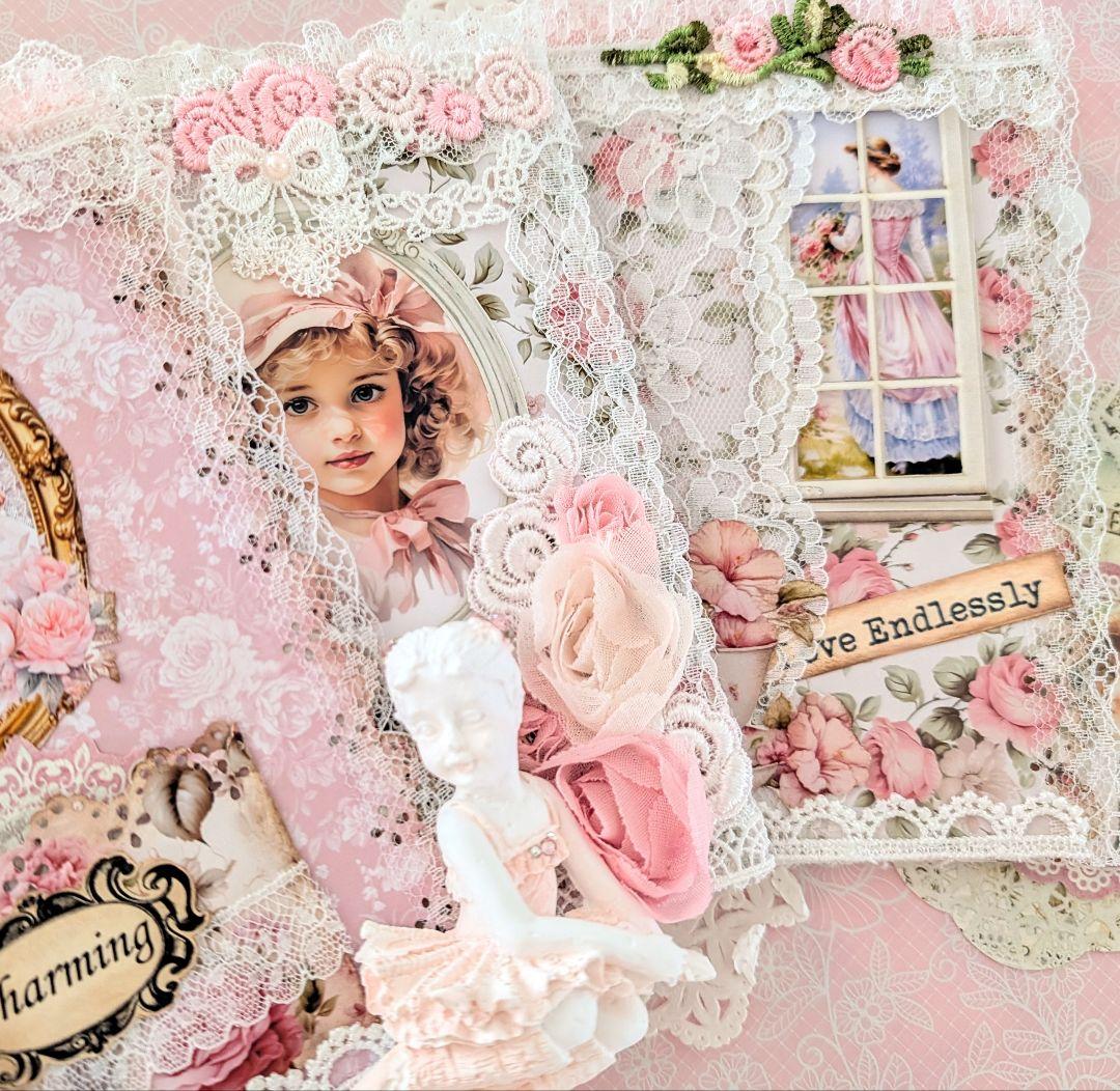 薔薇とレースのロマンチックスィートジャンクジャーナル*Brilliant*