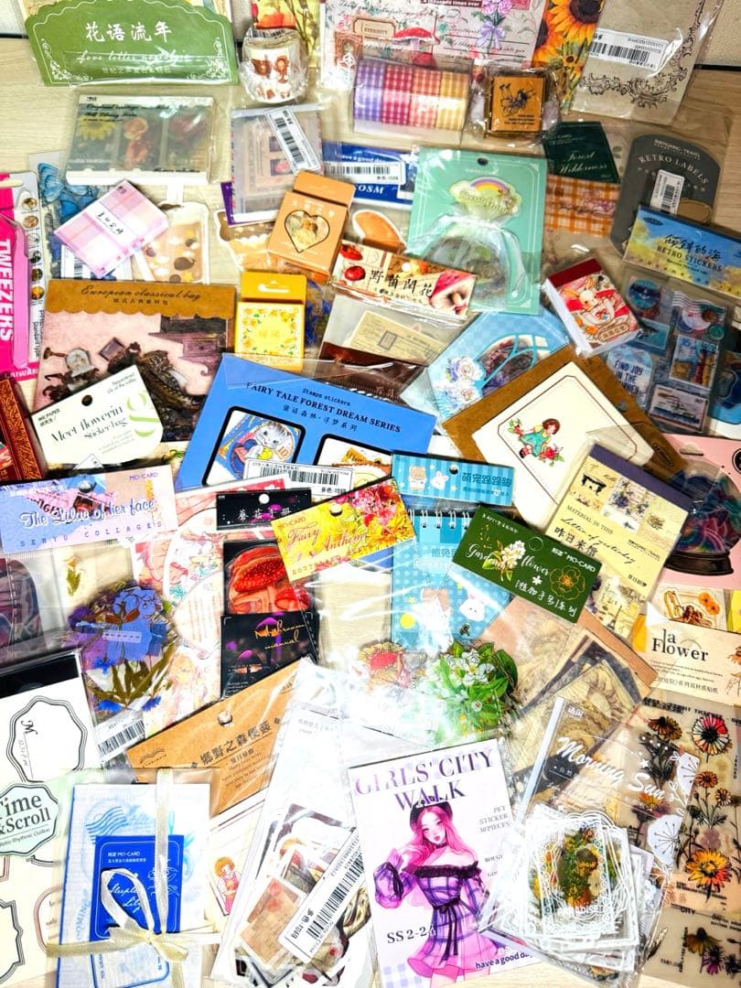 海外マステ他♡⃛大量まとめ売り ボリュームパックver.③☆コラージュ素材etc.