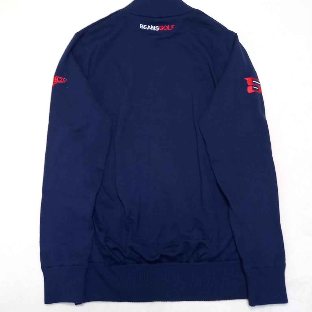 近年✨美品✨大きいサイズ ビームスゴルフ サイズXL 防風ニットブルゾン 紺色