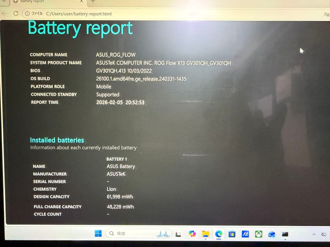 Windowsノート本体 ASUS ROG Flow X13 GV301QH 16GB/512GB