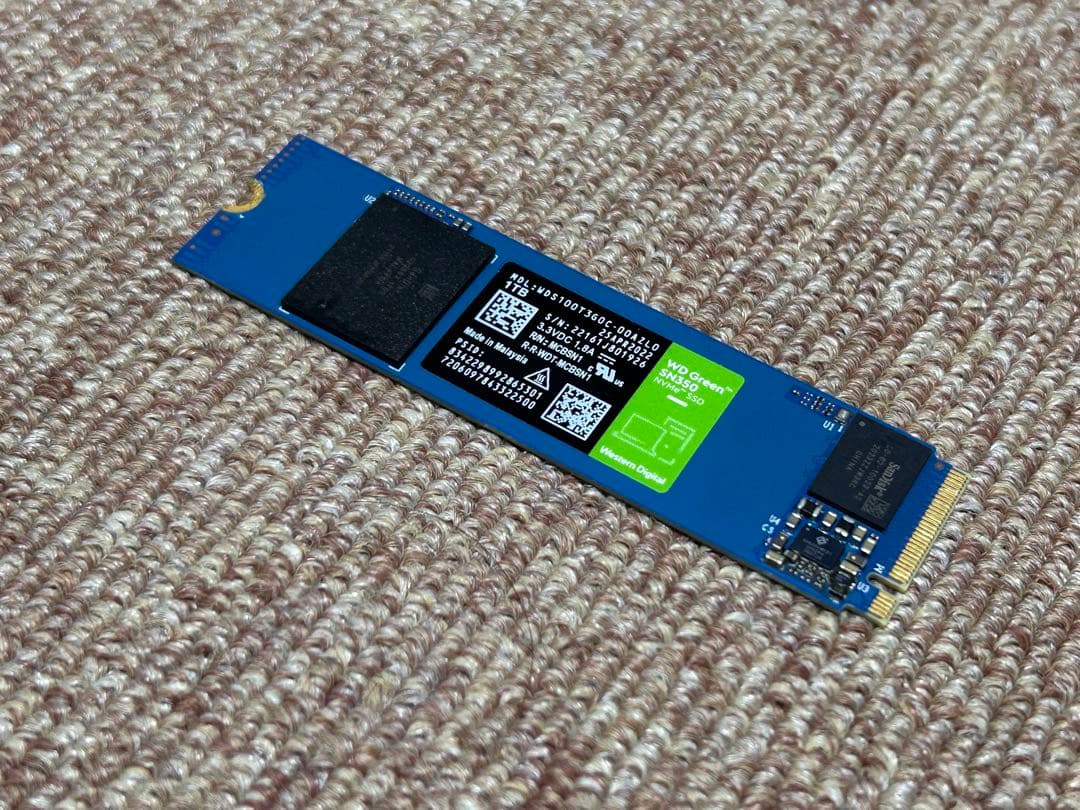 m.2 SSD 1TB WD SN350 NVMe 動作品 高速 ゲーミング