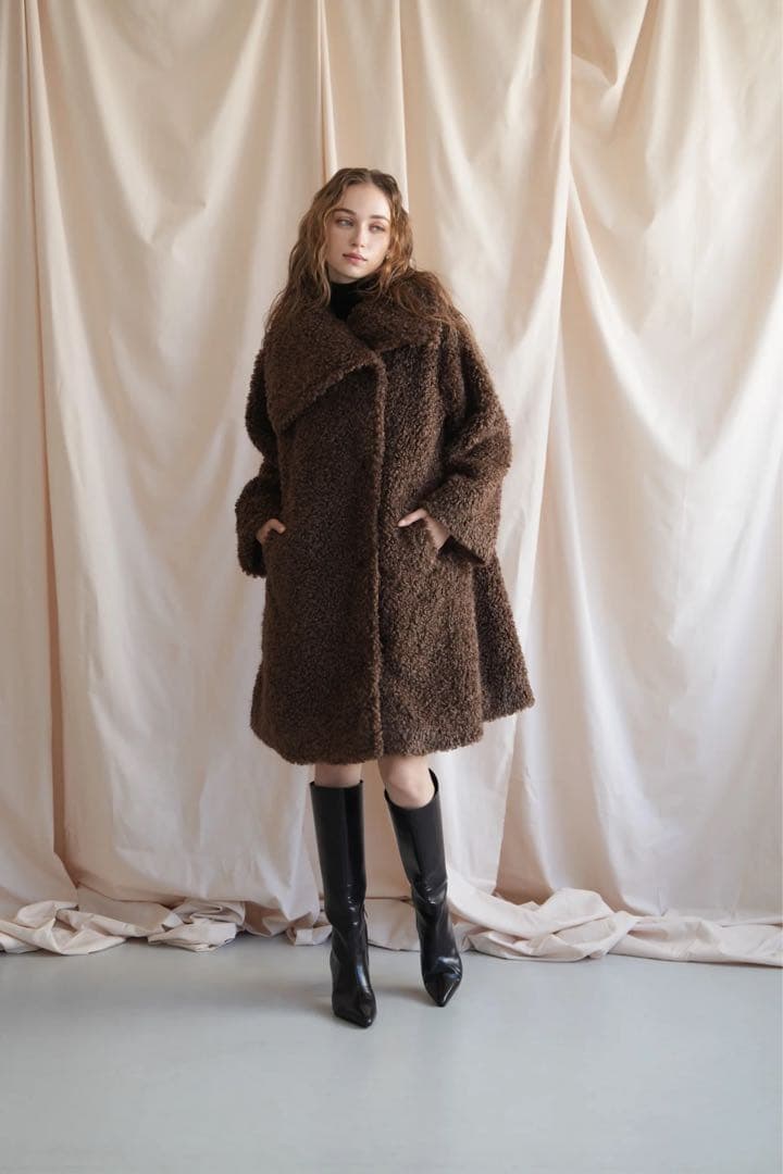 ジャケット・アウター Acka layered collar boa coat