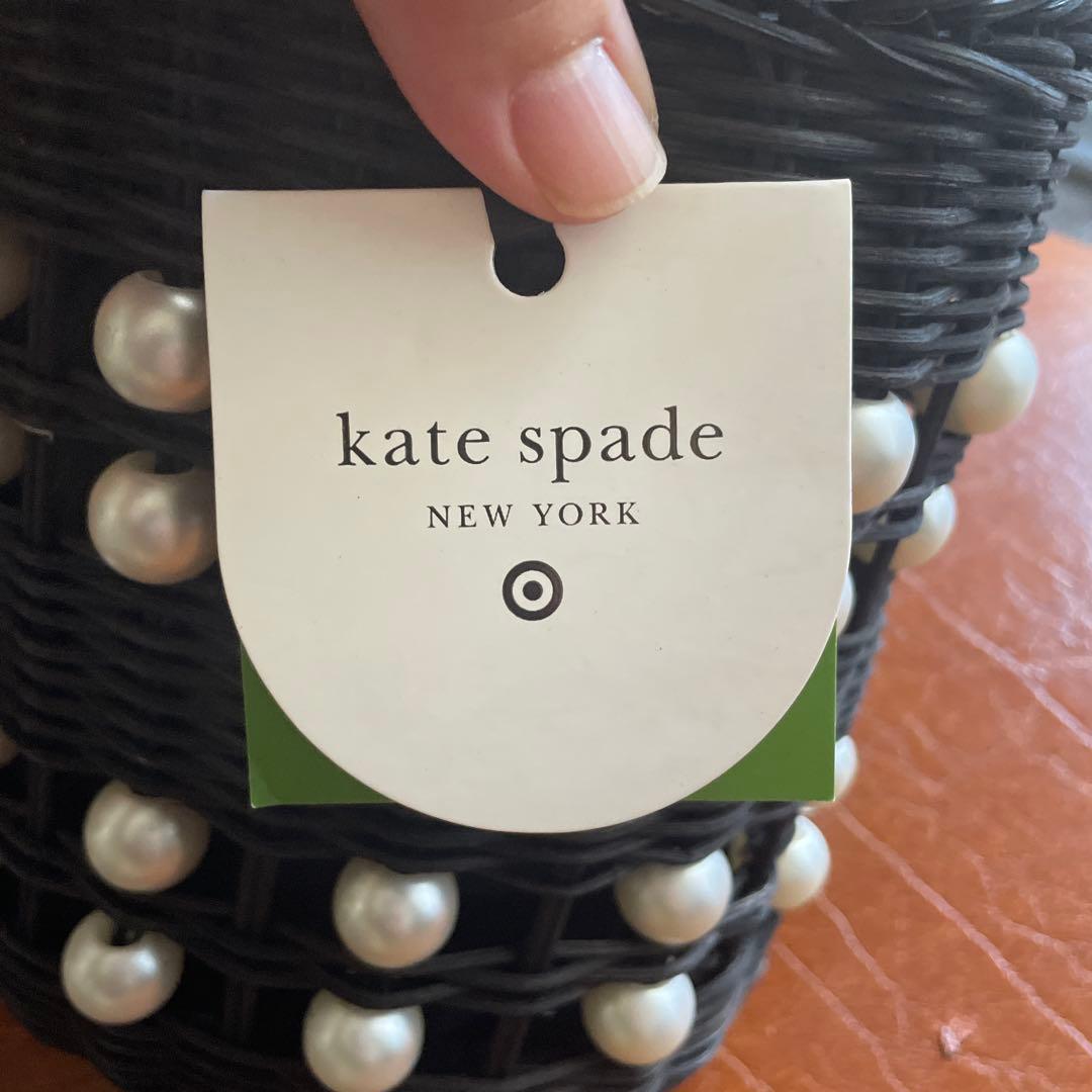kate spade ブラック かごバッグ