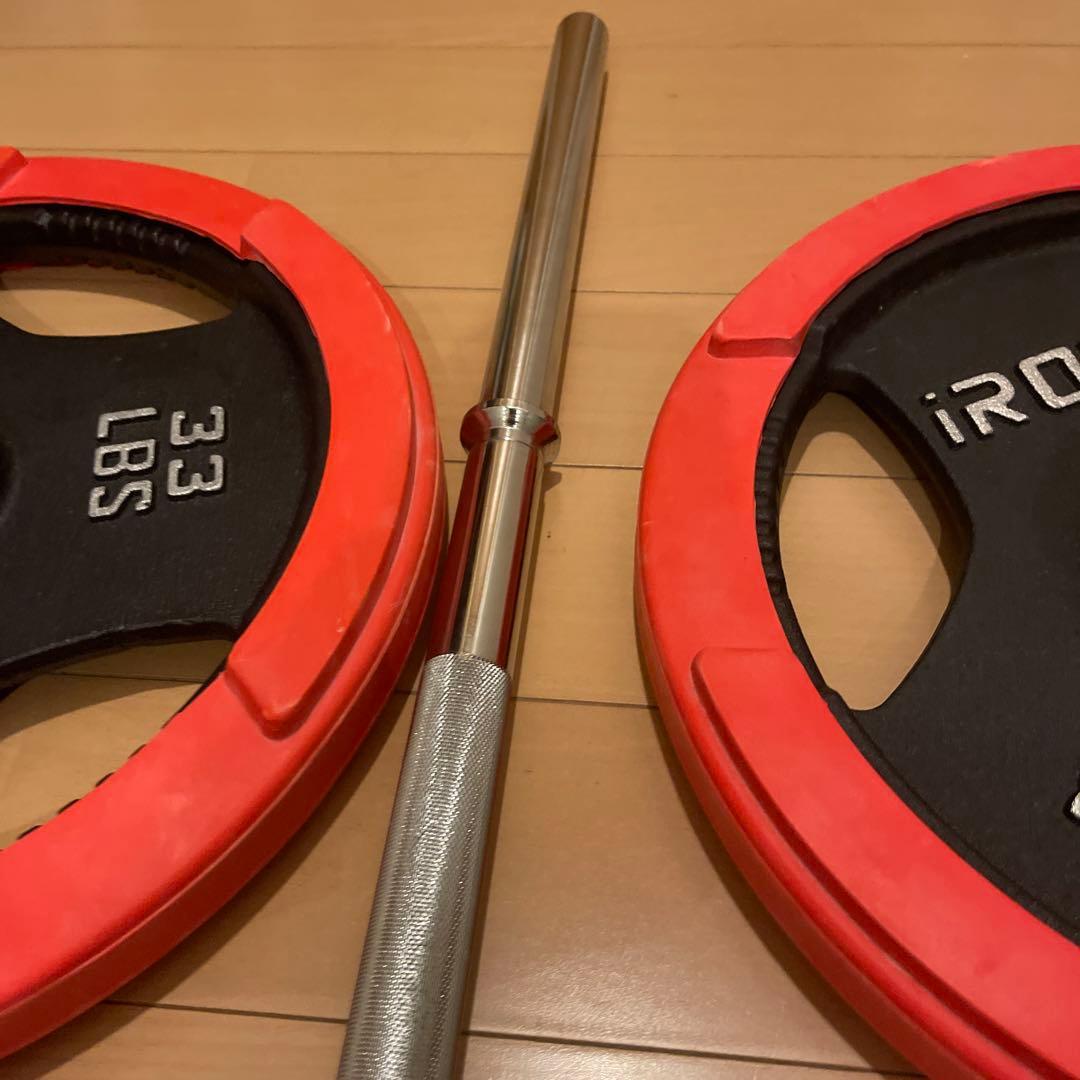 【直接：引き取り限定】IROTECアイロテックラバーバーベル 80KGセット