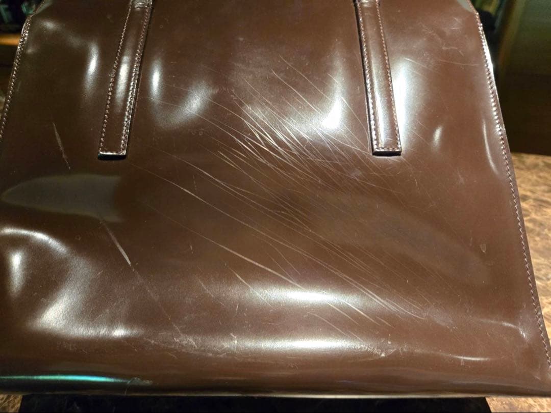 PRADA ブラウンレザートートバッグ