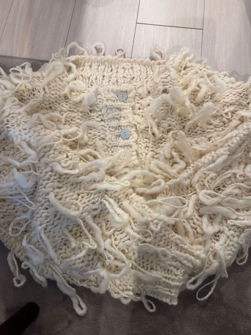 トップス Eaphi FRINGE KNIT CARDIGAN