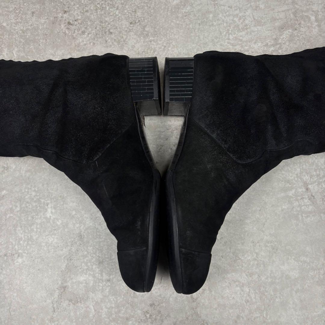 シャネル　CHANEL ココマーク　ニーハイブーツ　レザー　ブラック　36C