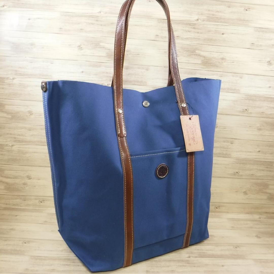 木の庄帆布 定価16280円 栃木レザー&帆布 トートバッグ 大容量 ゴルフOK