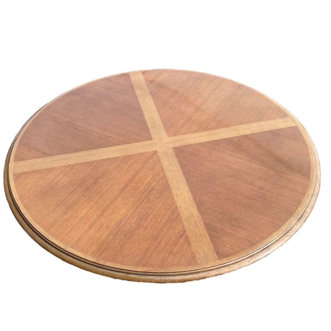 HR221 【希少ビンテージ】maruni 美しい螺旋柱　カービング　テーブル