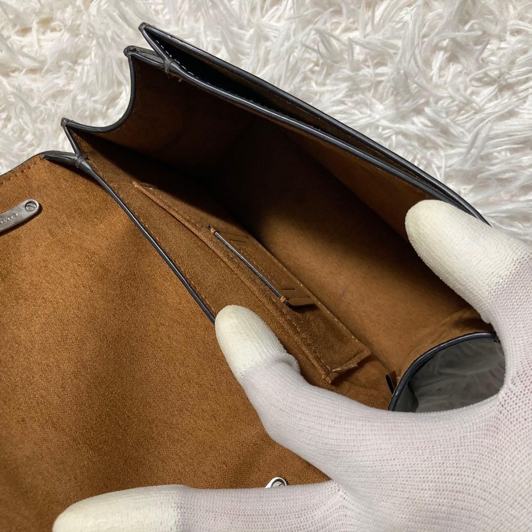 美品　現行 コーチ ショルダーバック　モーガン スクエア　黒　レザー　保存袋付