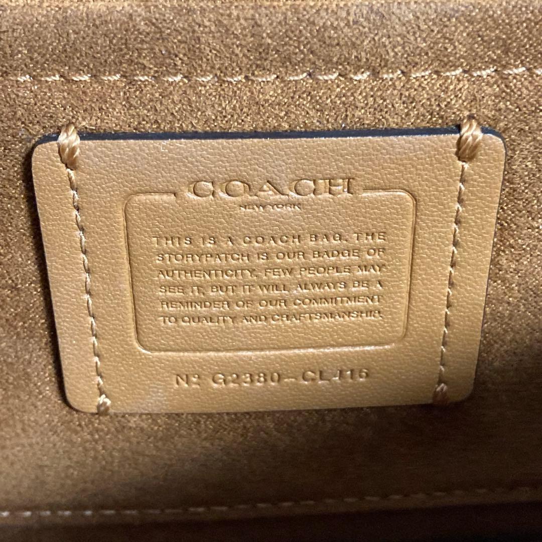 美品　現行 コーチ ショルダーバック　モーガン スクエア　黒　レザー　保存袋付