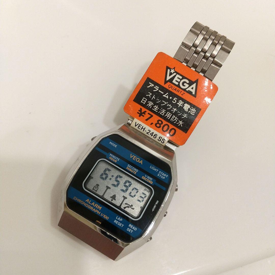 VEGA デジタル腕時計 VEH-246 SS 電池交換済み デッドストック