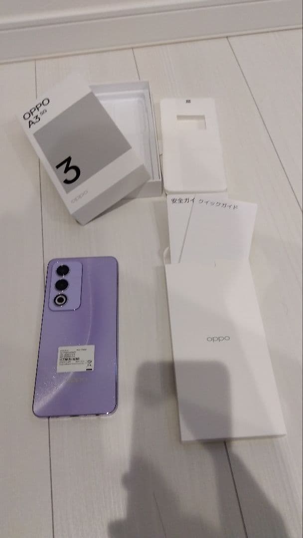 Oppo A3 5G パープル スマートフォン 本体（保護フィルム貼済商品）