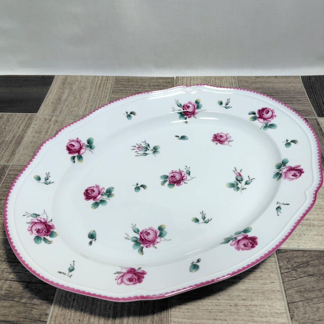 リチャードジノリ アンティックローズ 34cm オーバル プレート 大皿