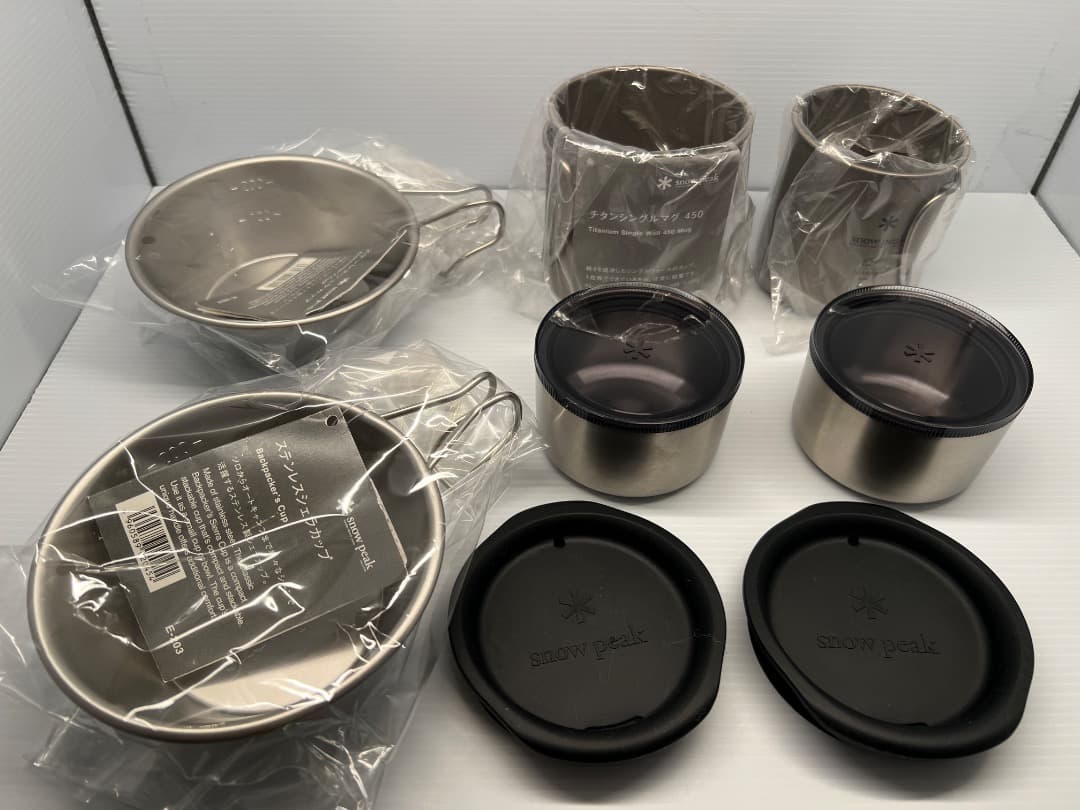 【未使用】スノーピークのマグカップ、シェラカップなどのセット