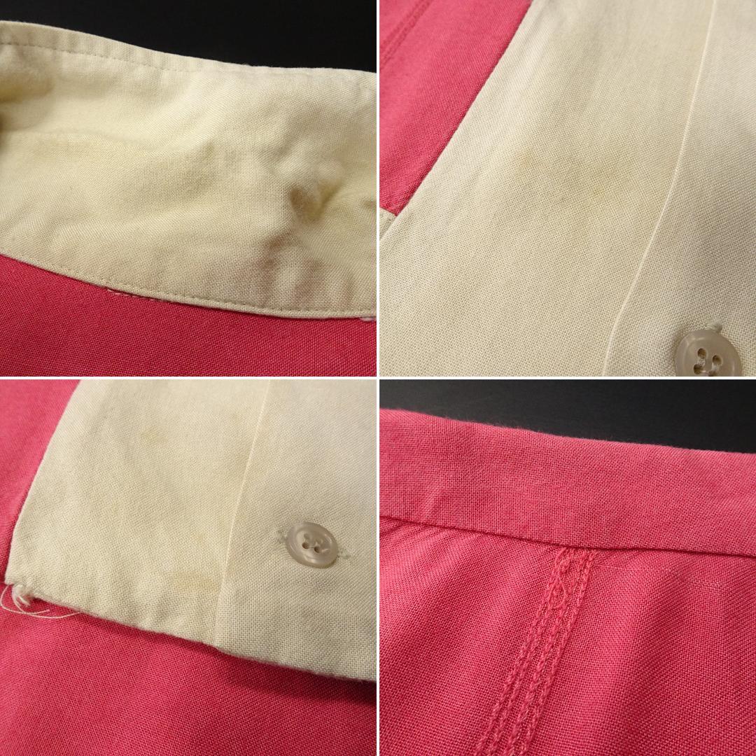 80s- CREAM SODA 半袖ボーリングシャツ 金タグ 刺繍 希少アイテム