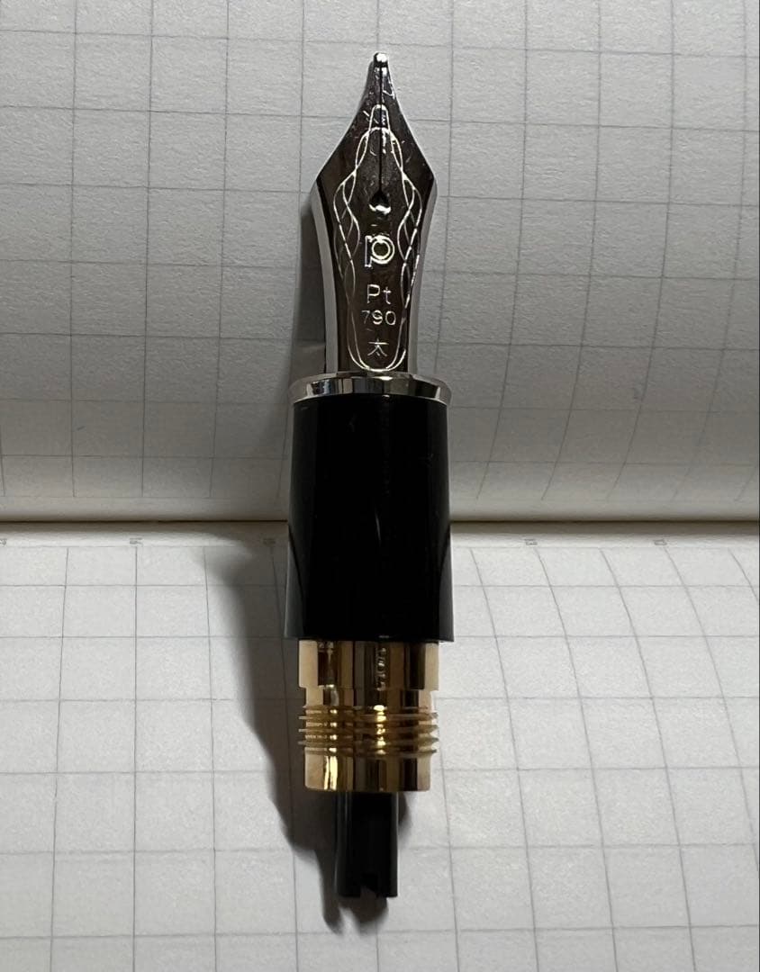 プラチナ万年筆　銀無垢　B 太字