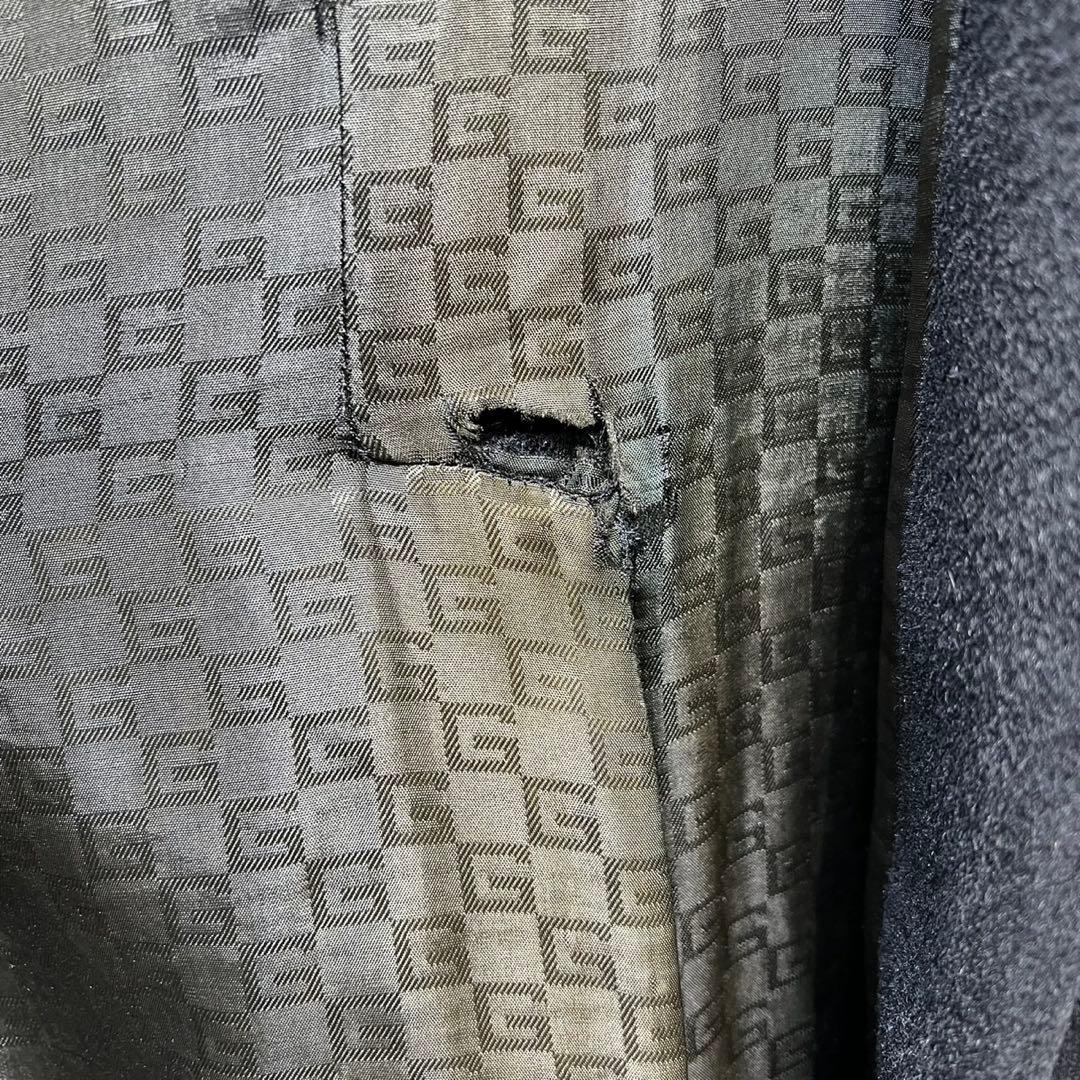 希少 GUCCI トムフォード期 GG総柄 カシミヤ ノーカラー ウールコート