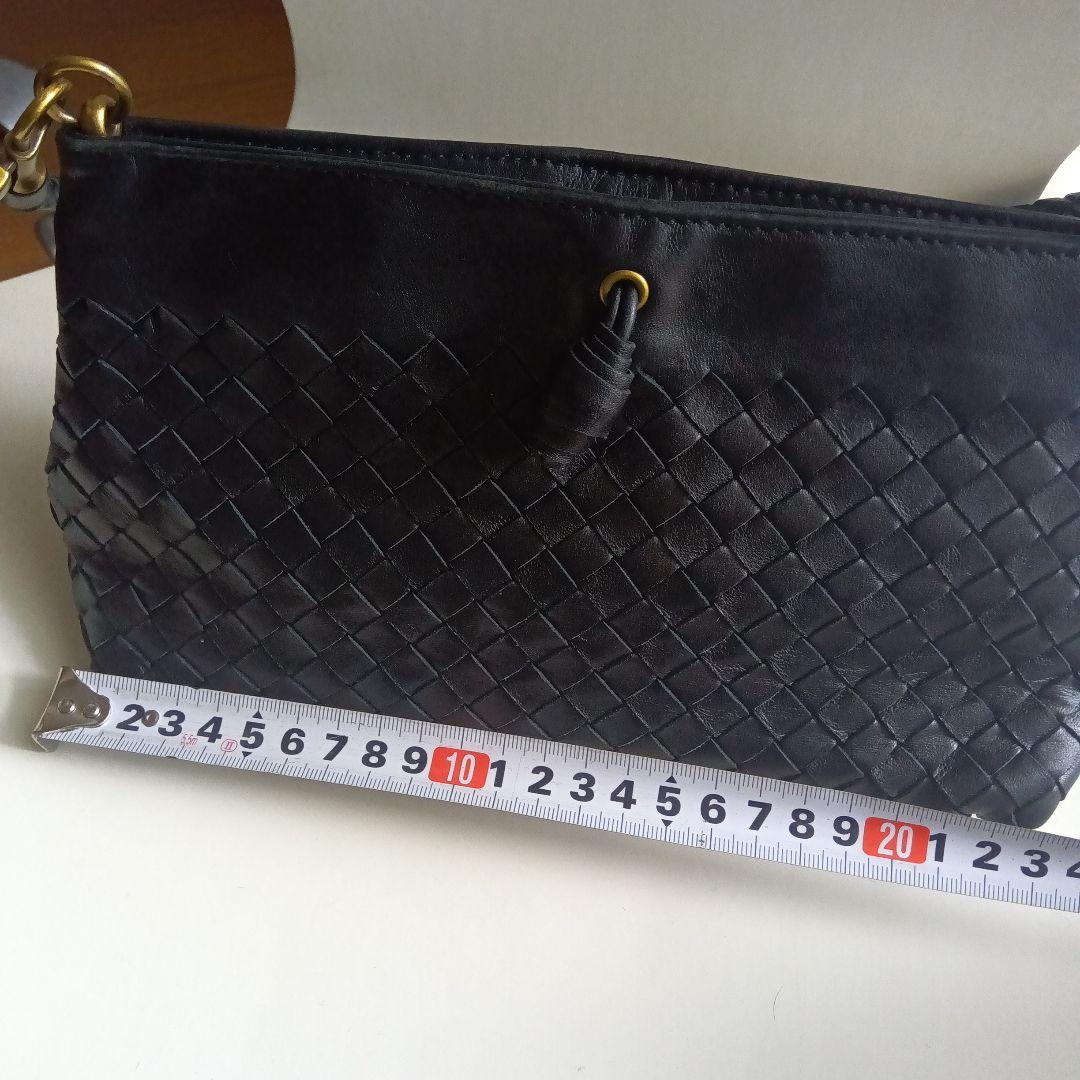 BOTTEGA VENETA イントレチャート ショルダーバッグ 黒 美品