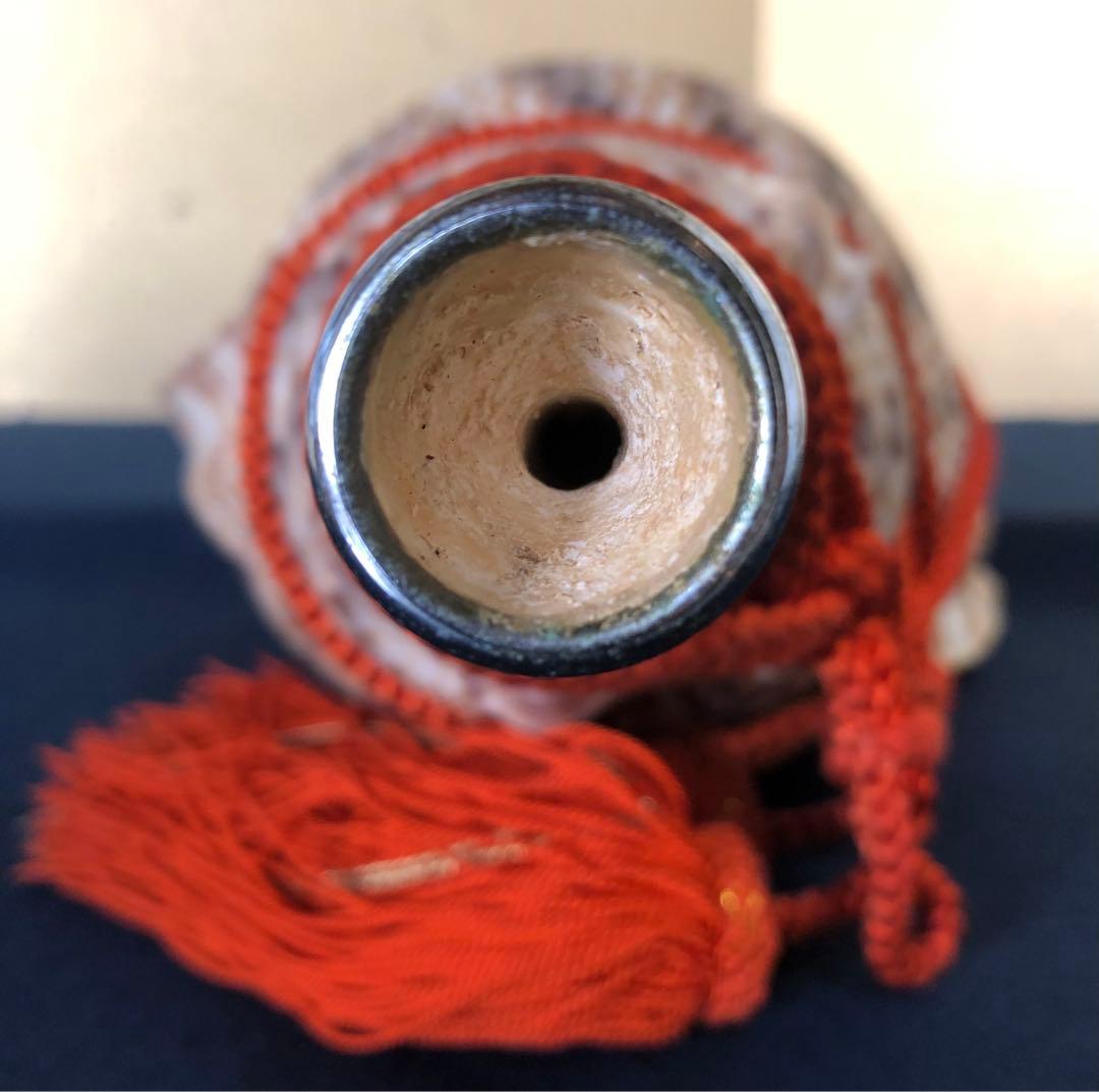 《レ》約41㎝ 修験道法螺貝 紐付 山伏 ほら貝 貝笛 251118え3