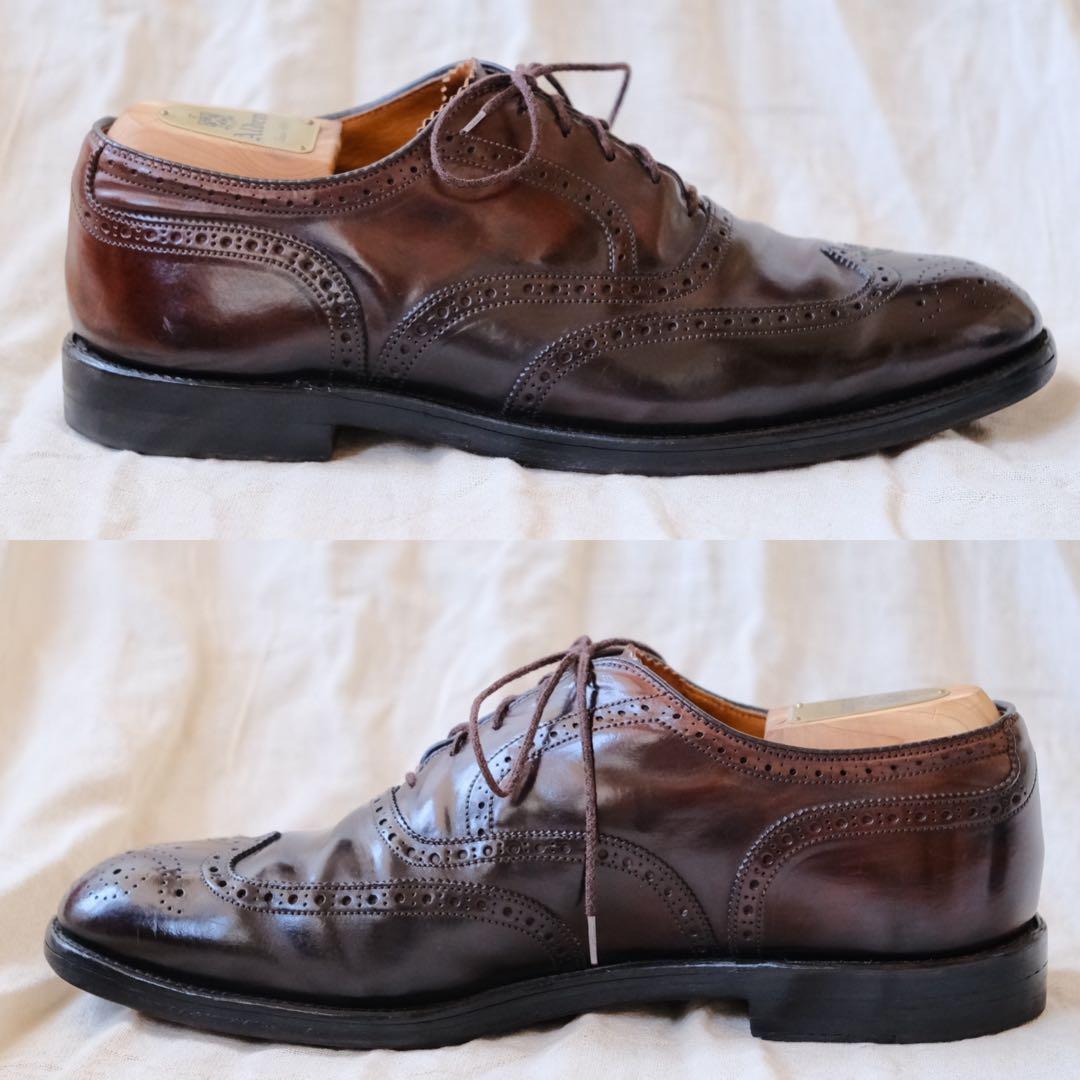 Aldenオールデン974バーガンディコードバンフルブローグ10.5D