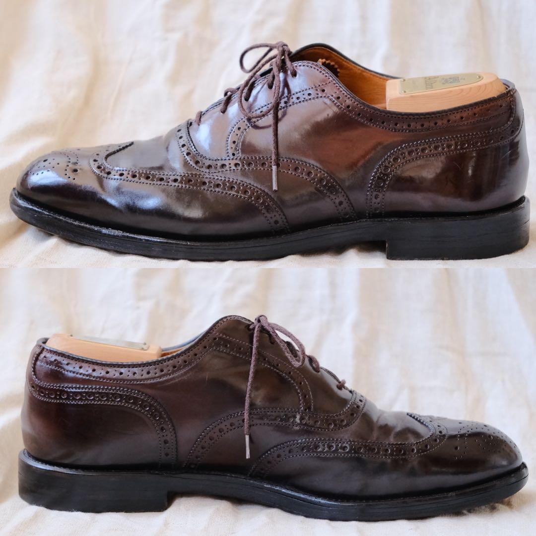 Aldenオールデン974バーガンディコードバンフルブローグ10.5D