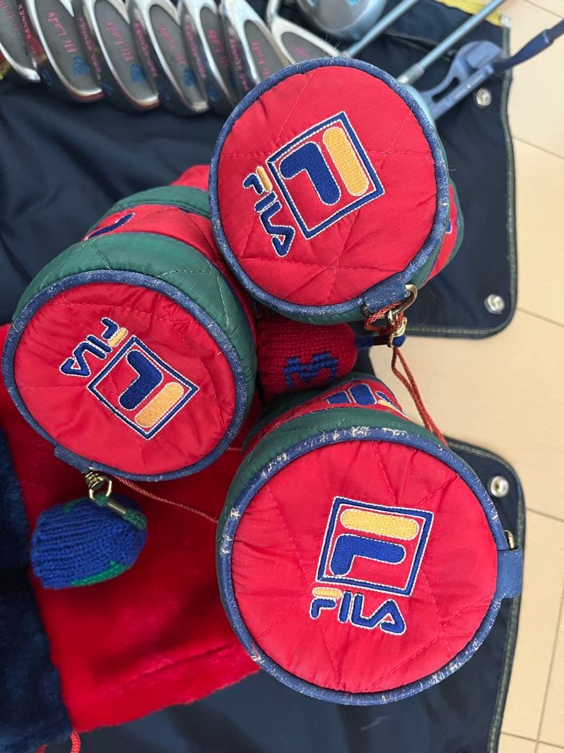 FILA キャディバッグ & クラブ12本セット　レッド