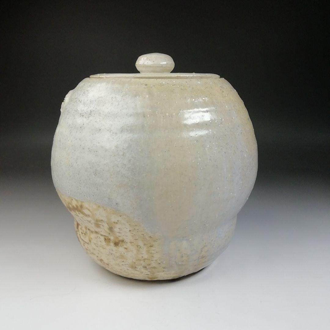 Ｔ６７９　水指　『萩焼』『大和保男 作』　共箱　茶道具