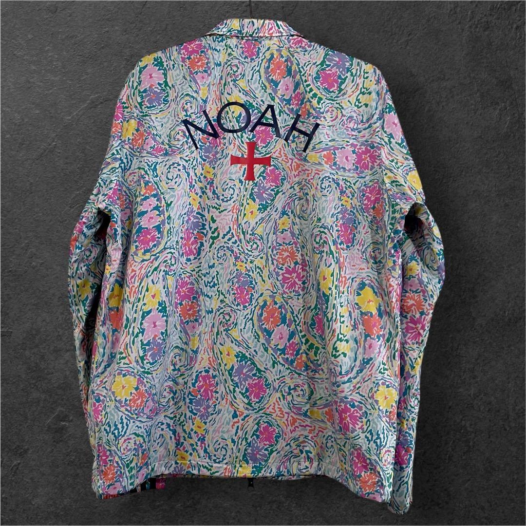 【極美品】　【レアサイズ】　アディダス　ノア　ナイロンジャケット　総柄　古着