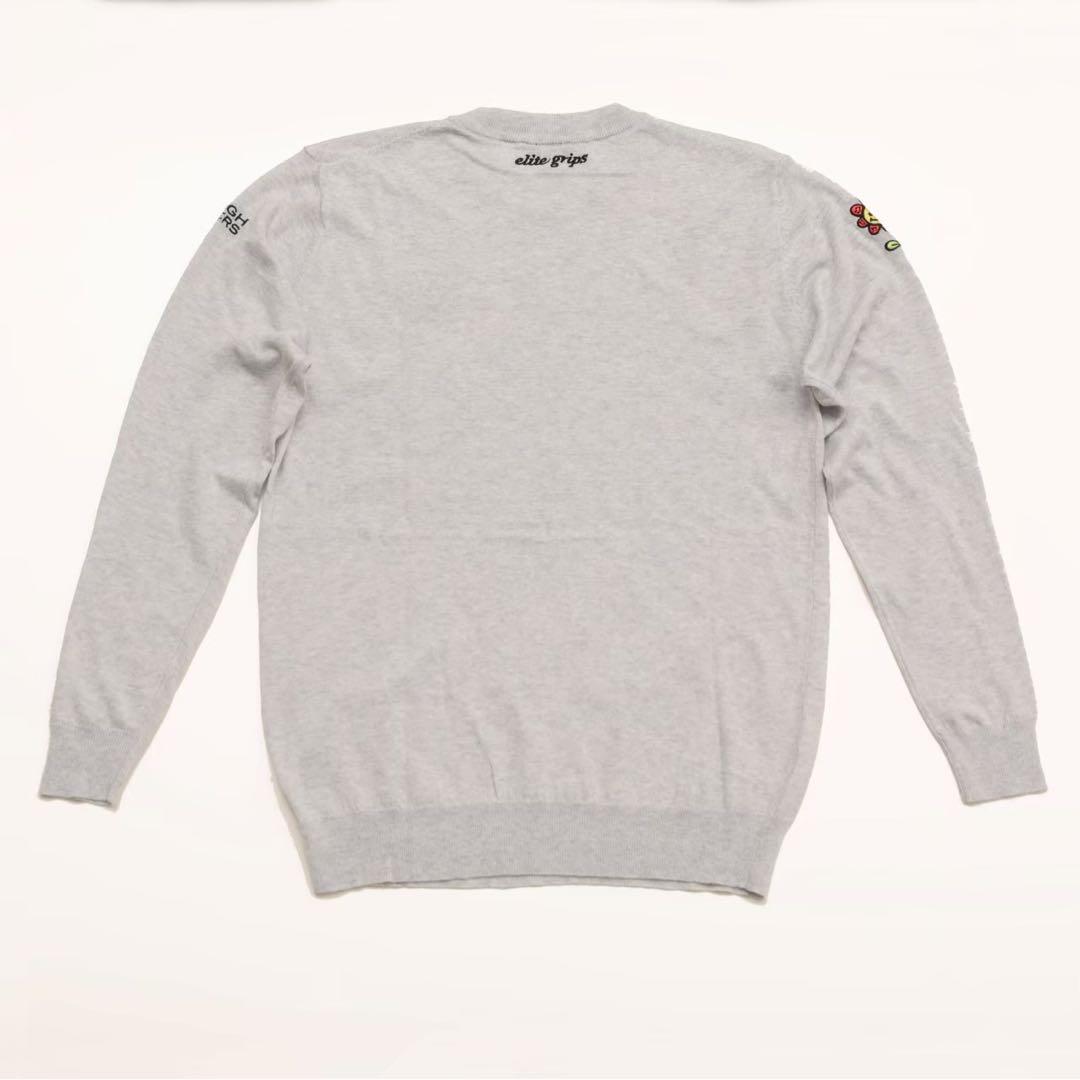 エリートグリップ　クルーネックセーター　グレー　新品　Lサイズ