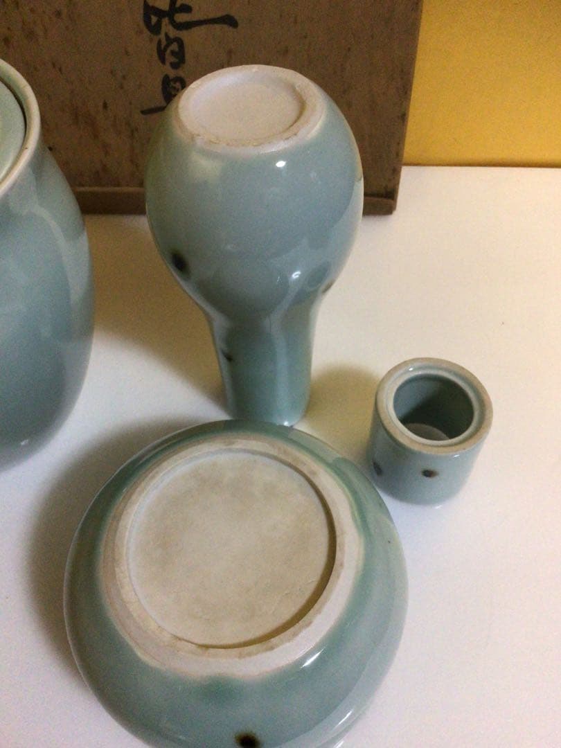 茶道具 青磁 皆具 共箱付き