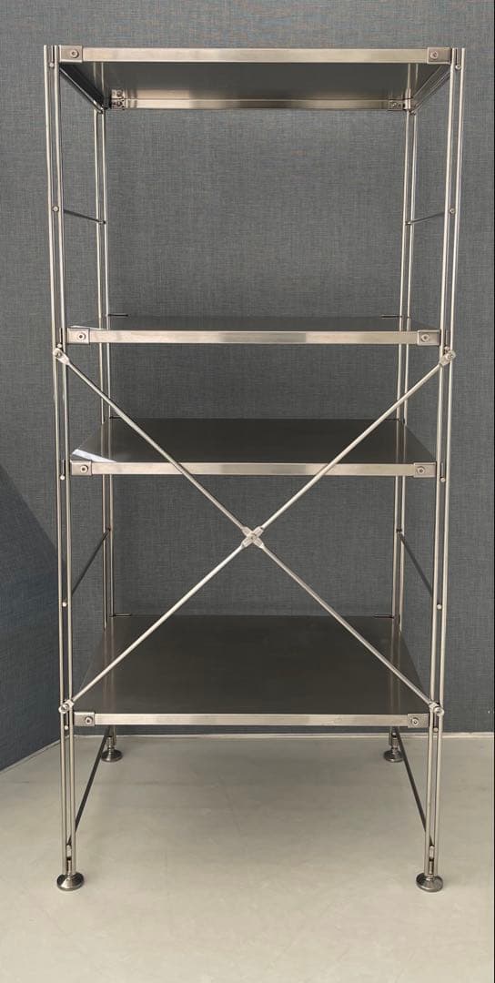 無印良品　ステンレスユニットシェルフ 4段