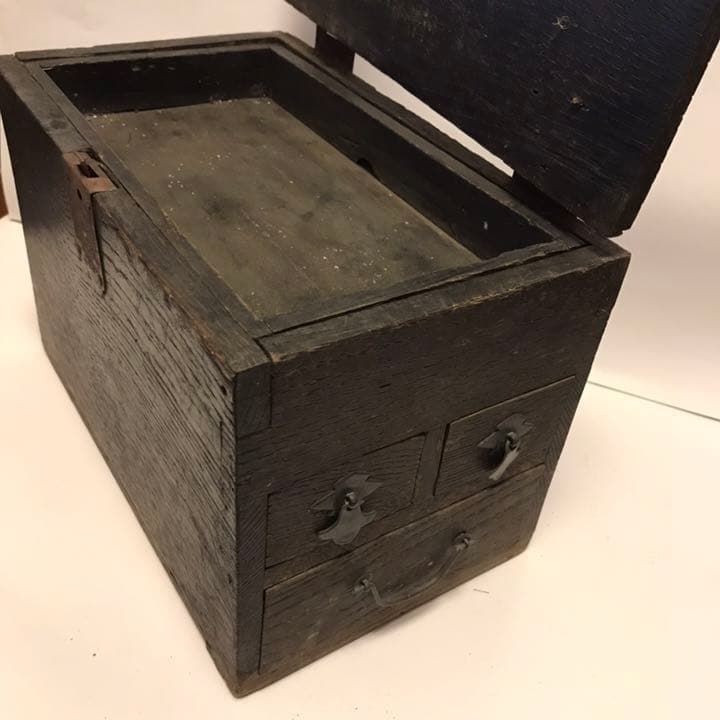 レトロ 木箱 小物入れ ①