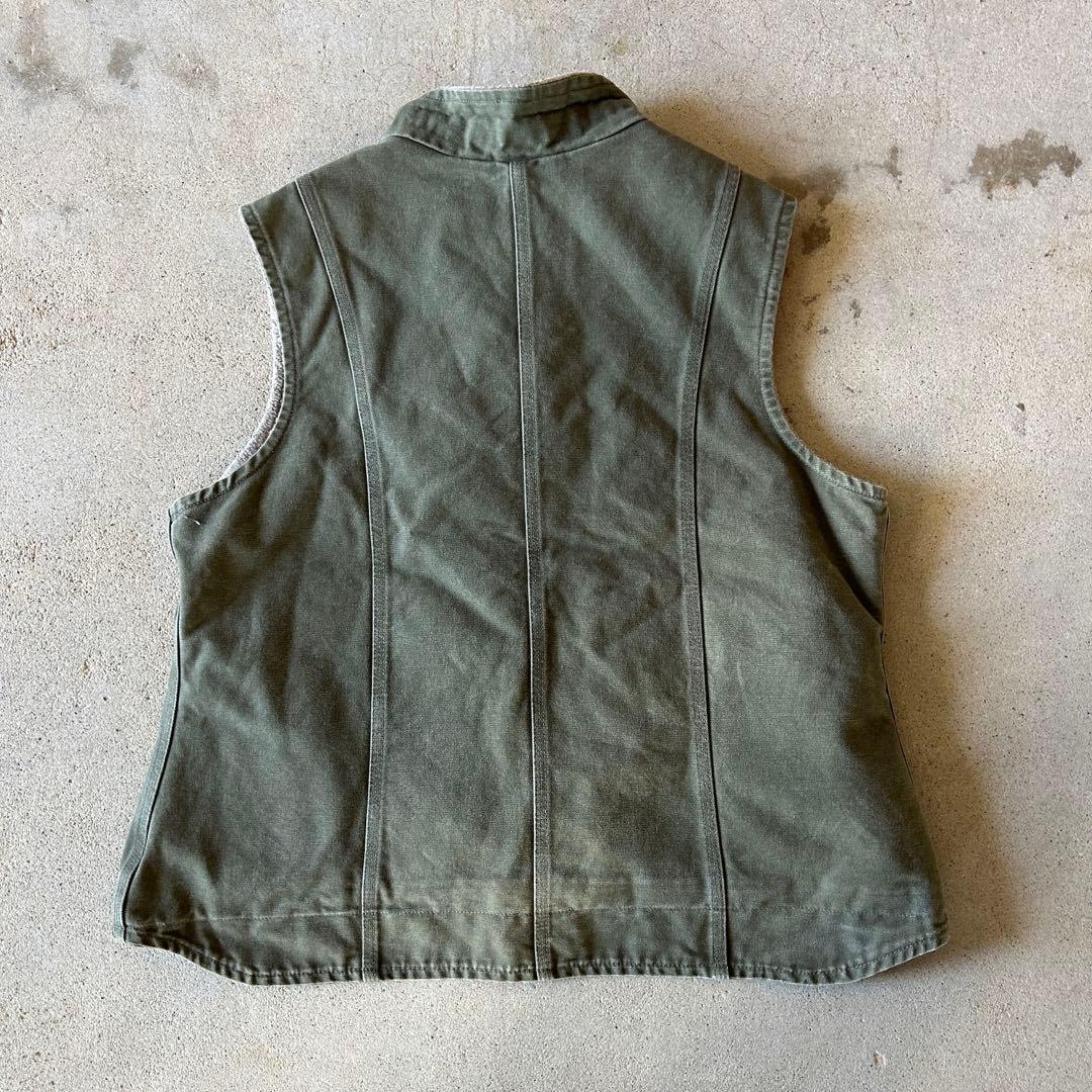 MOSモスグリーン Carhartt カーハート ダック ベスト ボア