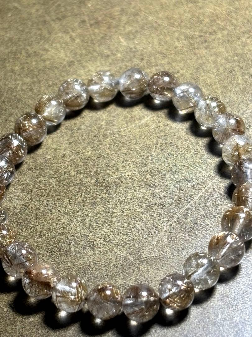 シルバールチルブレスレット7㎜　ハイグレード（新品未使用）高品質透明感針しっかり