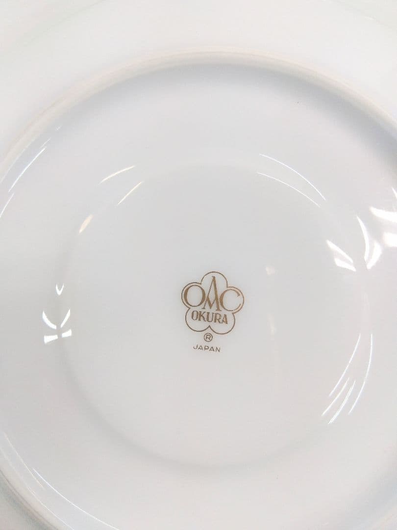 大倉陶園 コーヒーカップ 花柄 中皿 プレート 洋食器 食器 ソーサー