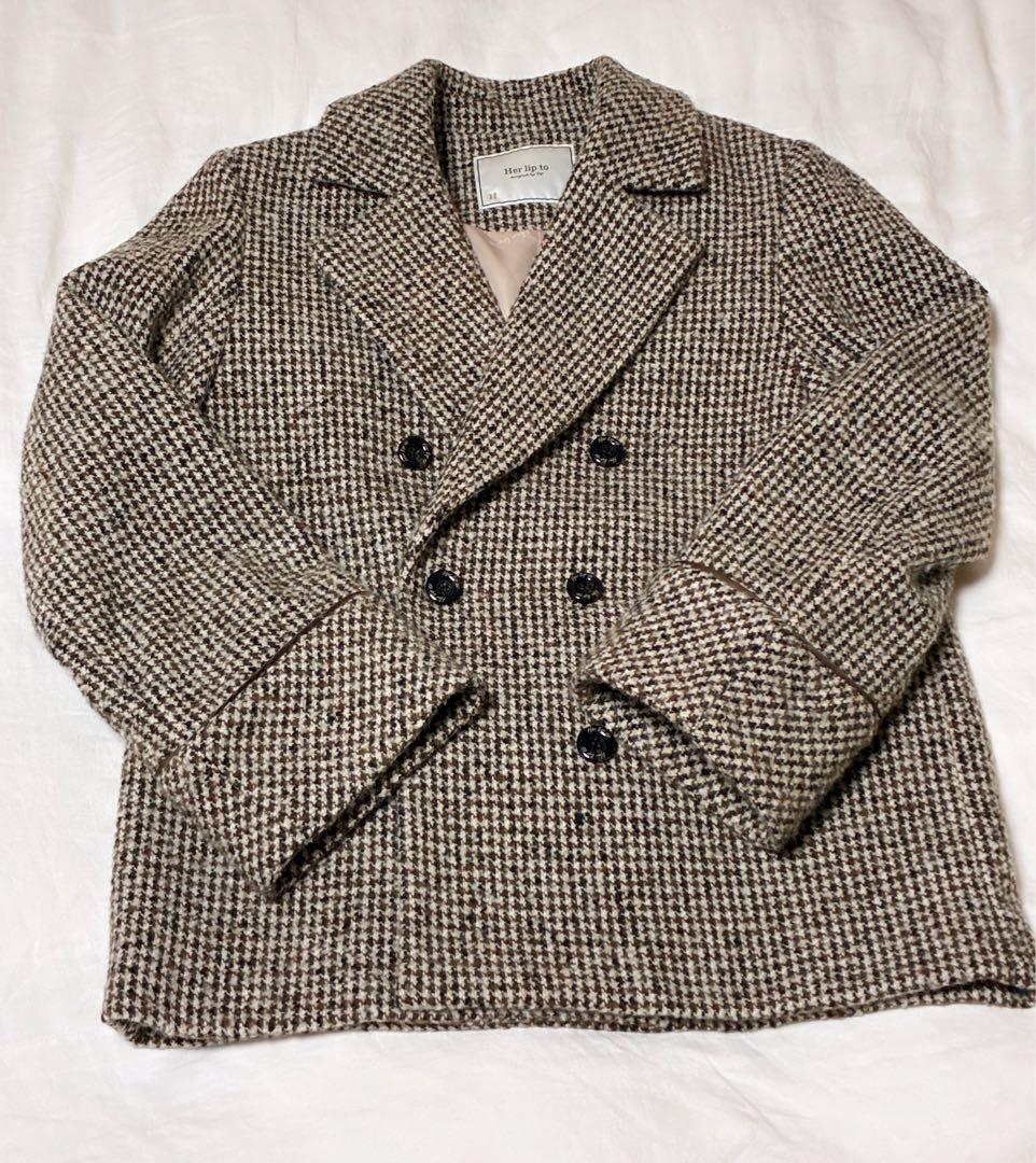 ジャケット・アウター her lip to Hemingway Check Tweed Jacket